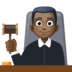 👨🏿‍⚖️ man judge: dark skin tone display on Facebook